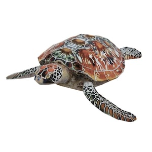 Green sea turtle papercraft, marine turtles, Paper Model, papercraft template kit, Animal, pdf, printable papercraft