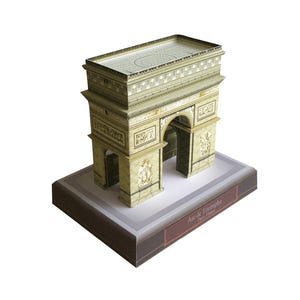 Arc de Triomphe, Paris, France, bâtiment, sculpture de modèle en papier, création sur papier, kit de modèles de création en papier