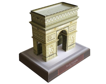 Arc de Triomphe, Paris, France, Building, DIY paper model sculpture, papercraft, printable papercraft, pdf, paper model