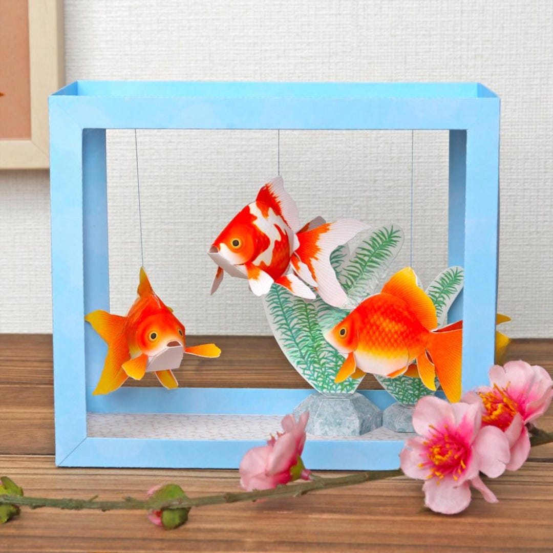 Papercraft Go Fish Goldfish Papercraft, Ryukin, Fish, Aquarium, Fish Tank, Fishbowl, Paper ...