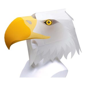 Eagle Head – 3D papercraft model, Downloadable DIY template, Printable pattern, 3D Model