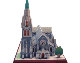 ChristChurch Cathedral, New Zealand, Building, DIY paper model sculpture, papercraft, printable papercraft, pdf