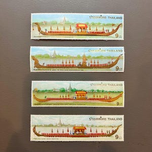 Francobolli postali della Thailandia, souvenir della chiatta reale thailandese