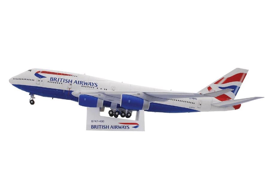 British Airways Boeing747-400, DIY Paper Model Sculpture