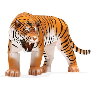 Tiger Papercraft, Paper Model, papercraft, papercraft template kit, Animal
