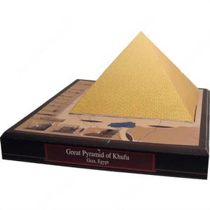 Great Pyramid of Khufu, Giza, Egypt, Building, DIY paper model sculpture, papercraft, paper craft template kit