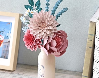 Dahlias Peony Bouquet papercraft, ornamental plant, plants, DIY paper model, printable papercraft, template kit, pdf