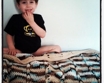 Pattern Tutorial BRAIDED BLANKET Crochet  - Easy, Permission to Sell Finished Product