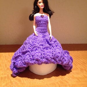 CROCHET PATTERN pdf - Barbie Gown Cinderella Gown Pattern Toilet Roll Cover Secret Stash