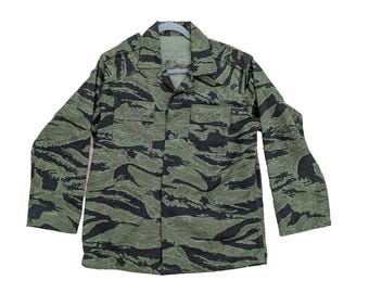 Vintage Tru-spec Tiger Stripe Camo Camouflage Army Jungle Vintage Tru-spec Tiger Stripe Camo Camouflage Army Jungle