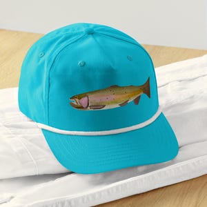 Fishcore Rainbow Trout Artist-Designed Golf rope cap