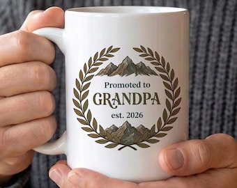 New Grandpa Mug Gift, Personalized Baby Face Photo Mug For Grandpa Birthday, Custom Face Mug gift from grandkids Face Mug Fathers Day Gift