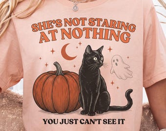 Funny Cat Ghost Pumpkin Shirt, Autumn Halloween Shirt Spooky Season Sweatshirt, Ghost Cat Halloween Shirt Men, Halloween Sweatshirt Women