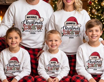 Making Memories Together Sweatshirt, Family Christmas Gifts Personalized Family Matching Christmas Shirt Family Christmas Shirts Custom Name