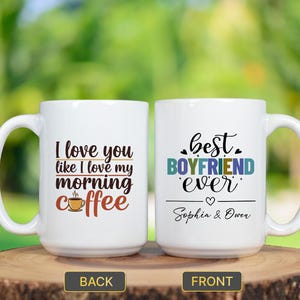 Boyfriend Christmas Gifts Boyfriend Birthday Gifts Funny Boyfriend Gift With Personalized Message Boyfriend Gift Birthday Coffee Mug For Him