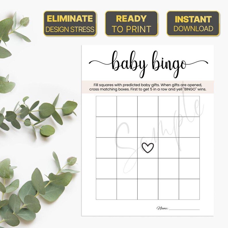 Baby Shower Game Printable Baby Shower Bingo Baby Shower Bingo Cards Printable Baby Shower Bingo Game Baby Bingo Printable Baby Bingo Cards Baby Shower Game Printable Neutral Baby Shower Game Instant Download Baby Shower Game Ideas