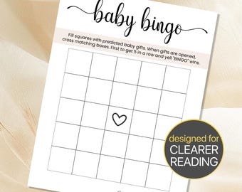 Printable Baby Shower Bingo Baby Shower Bingo Cards Printable Baby Shower Bingo Game Baby Bingo Printable Baby Bingo Cards Baby Shower b401