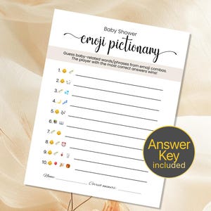 Printable Baby Shower Emoji Game Baby Shower Emoji Pictionary Game Baby Shower Game Emoji Pictionary Baby Shower Game Baby Emoji b401