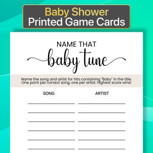 Juego de Baby Shower con Nombre Impreso Canción de Baby Shower con Nombre Impreso Canción de Baby Shower con Nombre Impreso Canción de Baby con Nombre Impreso Canción de Baby con Nombre Impreso