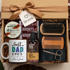 Personalized Beard Grooming Kits For Dad Valentines Gift Dad Beard Care Gift Box Dad Shaving Kit Gift Dad Christmas Gift Dad Beard Kit Set