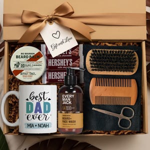 Personalized Beard Grooming Kits For Dad Valentines Gift Dad Beard Care Gift Box Dad Shaving Kit Gift Dad Christmas Gift Dad Beard Kit Set