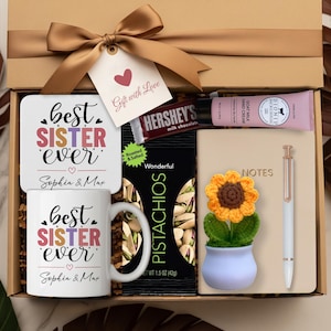 Best Sister Ever Gift Box Personalized Christmas Sister Gifts For Sister From Sister Sentimental Gift Sister Floral Flower Gift Set Sister