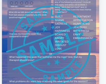 The Calm Concierge’s "Therapy Session Power-Up: Prep Like a Pro" Customizable Sheet