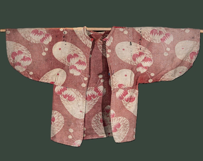 Featured listing image: Japanese Boro Textile Print – Wabi Sabi Wall Art, Japandi Home Decor, Indigo Rustic Fabric, Digital Download