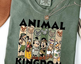 Camisa Safari de Mickey y sus amigos Comfort Colors®, Camisa Safari Mode de Disney, Camisa Safari de Animal Kingdom, Camisa Safari de Mickey,