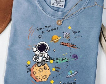 Camiseta de astronauta con colores cómodos: divertida camiseta con gráfico de astronauta