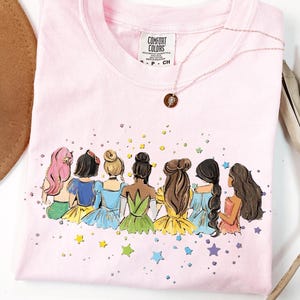 Comfort Colors®  Disney Princess Shirt, Watercolor Princess Shirt, Disney Trip T-Shirt, Disney Princess, Disneyworld Princess Gift