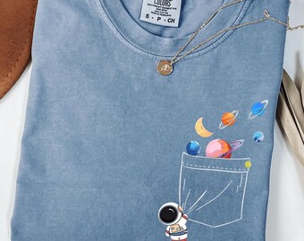 Comfort Colors Astronaut Shirt: Funny Spaceman Graphic Tee