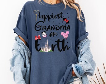 Comfort Colors®Disney Gigi Shirt, Disney Family Shirts, Happiest Gigi On Earth Tee, Disney Grandma Shirt, Disneyworld Shirts, Nana Shirt