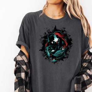 Comfort Colors® Disney Little Mermaid Shirt,Women&#39;s Little Mermaid Ariel Shirt, Ariel Mermaid Shirt, Disney Ariel Shirt,Disney Princes shirt
