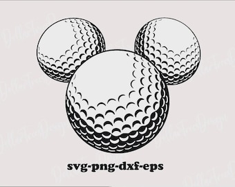 Golf Mickey SVG, Golf Ball Design, Family Shirt (Digital Download)