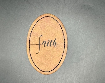 Leather Religious iron on Patch