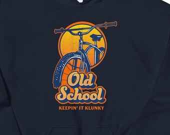 Sudadera con capucha Klunker Mountain Bike: Camiseta retro de MTB