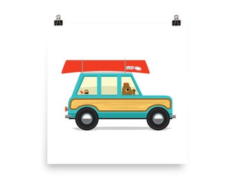 Cute bear nursery poster | bear nursery decor, bear nursery print, nursery decor, nursery prints, camping decor, camp art