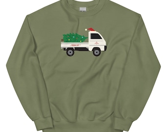 Sudadera con árbol de Navidad de Kei Truck: Camiseta Mini Truck