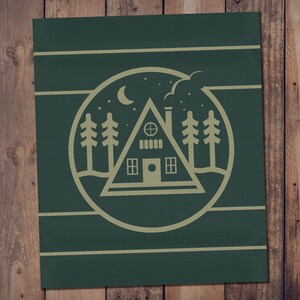 A-Frame Cabin Throw Blanket: Cozy Lake Lodge Design