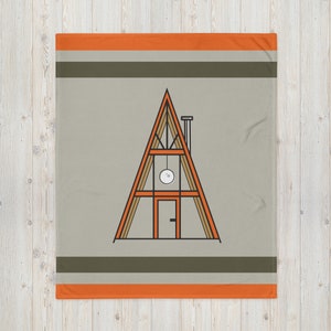 A-frame Blanket, cabin blanket, rustic blanket, a-frame, cabin, a-frame gift, cabin gift