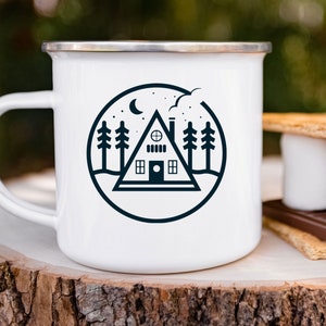 A-frame mug, cabin mug, aframe mug, aframe gift, a-frame gift, a-frame, a-frame cabin, cabin gift, cabin, up north