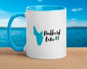 Taza del lago Hubbard, café, té, lago, Michigan, norte, cabaña, casa de campo Activo