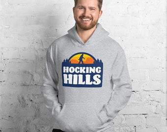 Sudadera con capucha de Bigfoot Hocking Hills: Camiseta de la cueva del anciano de Ohio