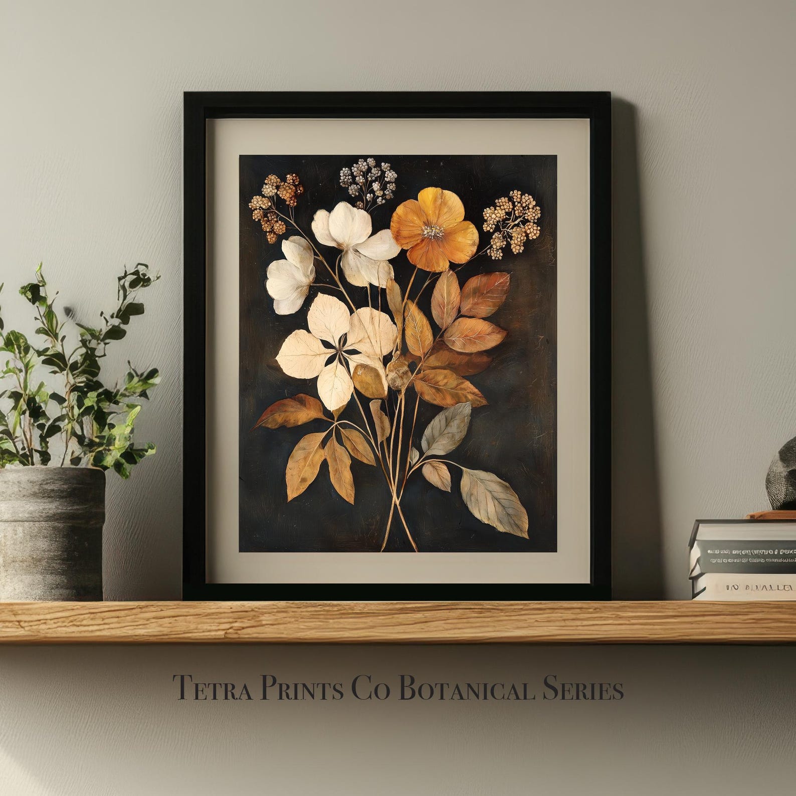 Vintage Leaf Print Botanical Wall Art Autumn Nature Decor Fall ...