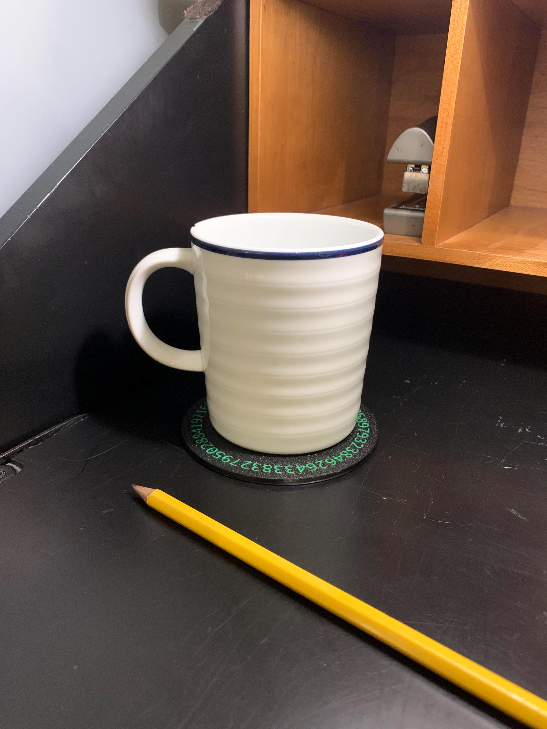 3D Printed Pi Coaster - Great Gift for a Math Teacher, or Anyone Who ...