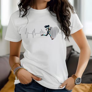Colorful Runner T-Shirt, Jogging Tee, Athletic Shirt, Running Top, Fitness Apparel, Marathon Gift