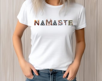 Camiseta unisex Namaste, camiseta de yoga, camiseta de meditación, ropa zen, ropa para la práctica de la atención plena.