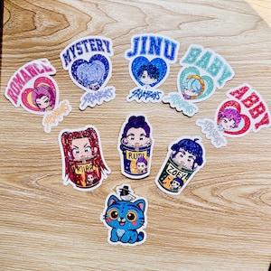 KPOP Demon Hunters Sticker, KPOP Demon Hunters, KDH, Huntrix Sticker, Saja Boys Sticker, Derpy Tiger Sticker, Rumi, Mira, Zoey, Jinu, Baby,