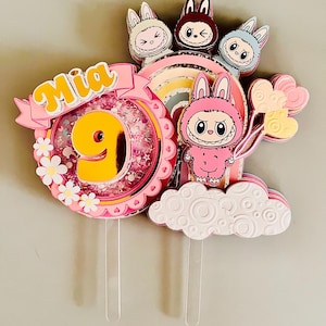 Labubu Cake Topper, Labubu Birthday Cake Topper, Birthday Party Decor, Birthday Party decoration, Labubu birthday Party, Labubu Party